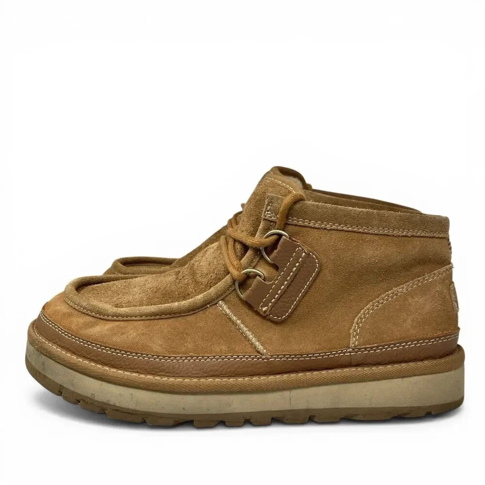 UGG Hayden Moc Chukka Boots Mens‎ 11 Chestnut Suede Shearling Lined Warm 1158276